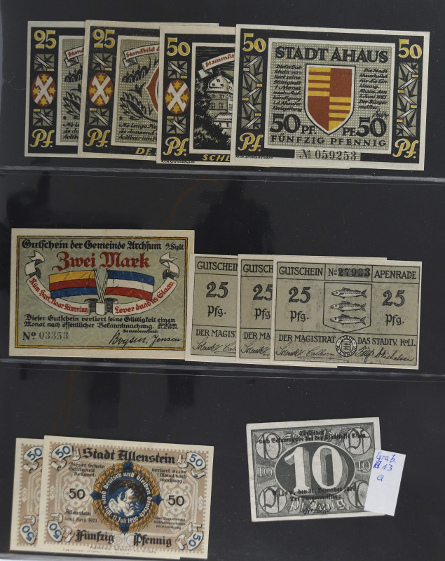 Deutschland, Sammlung von Notgeld- Serienscheinen, von Ahaus bis Weida, 540 Stk....