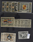 Deutschland, Sammlung von Notgeld- Serienscheinen, von Ahaus bis Weida, 540 Stk., darunter Alzey (Grab. A13a, 1x), Nörrenberg in Pomm. (Grab. 979.36, ...