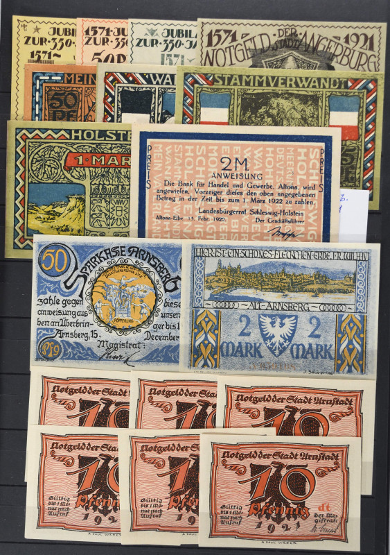 Deutschland, Album mit 407 Notgeld-Serienscheinen 1917-22 nach Städten und Gemei...