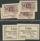 Deutschland, Sammlung Notgeld Heidelberg (Baden) Serienscheine und Großnotgeld 1917-1923, 85 Stk. Enthalten sind 5-20 Mark o.D. 1918 (Geiger 226.01-04...