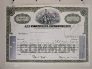 USA, Sammlung "Historische Wertpapiere" in 4 großformatigen, dicken Spezial-Alben. Enthalten sind über 280 dekorative Aktien aus den Branchen Transpor...