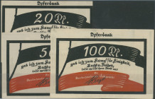 Berlin (Bbg/Be) Deutschnationale Volkspartei, 20, 50 und 100 Mk. o.D. ohne WZ, Opferdank, Grab./Mehl 89.1. Erh II