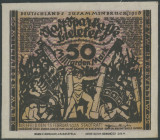 Bielefeld (Westfalen), 50 Mrd. Mark 15.2.1923/28.10.1923, Leinen weiß, Grab. 87/ GP 40. Erh I/unc, selten.
