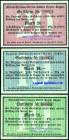 Lugau (Sachsen), 10 (2x) und 20 Reichsmark 15. Dez. 1918, Steinkohlenbau-Verein, KN 4-stellig rot, bei allen untersch. Stempellänge, Schoenawa 266-C-1...