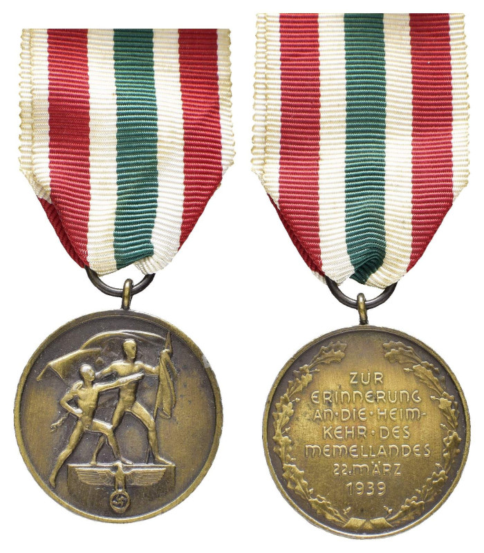 Medaille zur Erinnerung an die Heimkehr des Memellandes (1939-1940), am Band, OE...