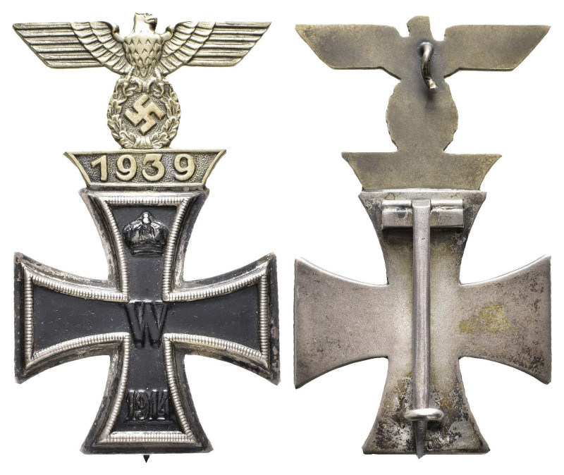 Eisernes Kreuz 1914 1. Klasse mit angeprägter Wiederholungsspange 1939 1. Form, ...