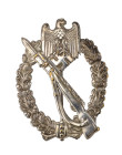 Infanterie-Sturmabzeichen in Silber, Tombak versilbert, Hohlprägung, OEK 3890/1, Zustand 2.