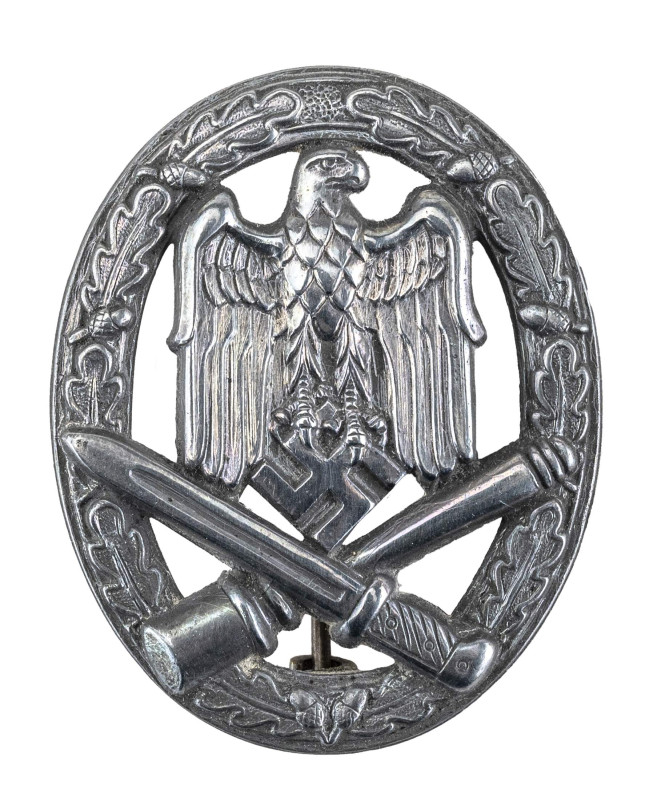 Allgemeines Sturmabzeichen, Buntmetall versilbert, Hohlprägung, OEK 3896/1, Zust...