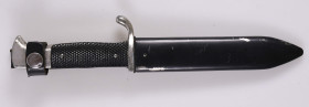 Hitlerjugend Fahrtenmesser, Ausführung ohne Devise, auf Klinge Hersteller "M7/72" für die Firma Karl Robert Kaldenbach Solingen-Gräfrath, auf Fehlschä...