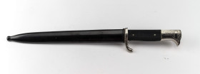 Seitengewehr KS 98, Ausgehbajonett, Eigentumsstück, einschneidige Klinge gekehlt, mit Hersteller "E. P. & S. Solingen", für die Firma Ernst Pack & Söh...