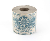 Klopapier, eine Rolle mit Schutzpapier "Edelweiß - Chemisch reines Klosettpapier - Wehrmacht - Packung", leicht gewellt, kleine Flecken, Zustand 2-3.