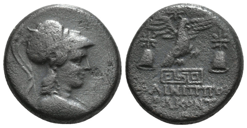 PHRYGIA. Apameia. Ae (Circa 88-40 BC).
Obv: Helmeted bust of Athena right, weari...
