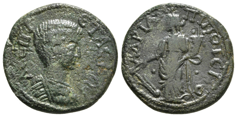 PHRYGIA. Hadrianopolis-Sebaste. Geta (Caesar, 198-209). Ae. Poteitos, archon.
Ob...