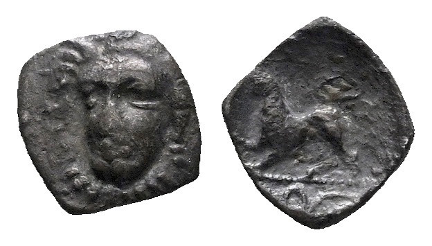 Campania , Phistelia Obol circa 375-325, AR 10.00 mm., 0.54 g.

VF