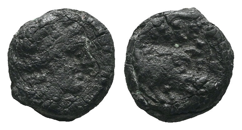 Lucania, Paestum Sextans circa 218-201, Æ 12.00 mm., 2.61 g.

About VF