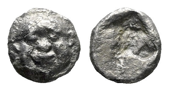 Macedonia, Neapolis Obol circa 500-480, AR 7.00 mm., 0.84 g.

About VF