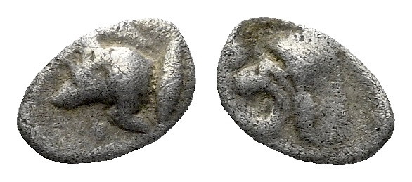 Mysia, Cyzicus Hemiobol circa 480-450, AR 6.00 mm., 0.32 g.

Good Fine