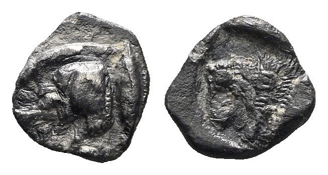 Mysia, Cyzicus Obol circa 480-450, AR 10.00 mm., 0.79 g.

Good Fine

Ex Lydi...