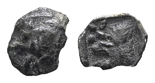 Mysia, Cyzicus Hemiobol circa 480-450, AR 7.00 mm., 0.36 g.

Dark tone and Abo...