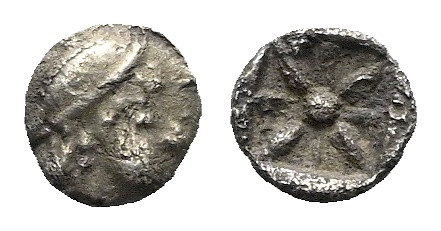 Troas, Kolone Hemiobol circa V century, AR 7.00 mm., 0.32 g.

Good Fine