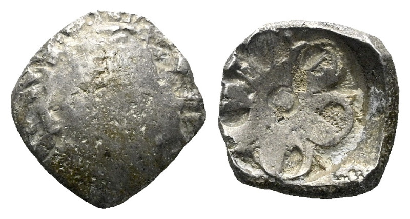 Parthia, India, Early northern trade coinage Gandhara Taxila series, Scyphate IV...