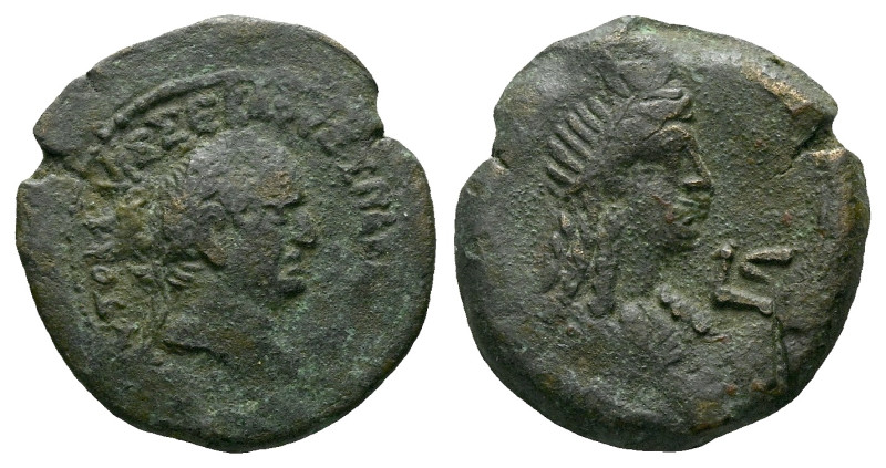 Egypt, Alexandria Vespasian, 69-79 Diobol circa 69-79, Æ 24.00 mm., 9.24 g.

V...