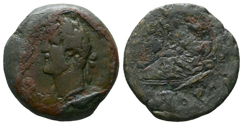 Egypt, Alexandria Antoninus Pius, 138-161 Drachm circa 138-161, Æ 32.00 mm., 21....