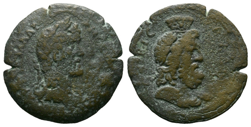 Egypt, Alexandria Antoninus Pius, 138-161 Drachm circa 138-161, Æ 33.00 mm., 11....