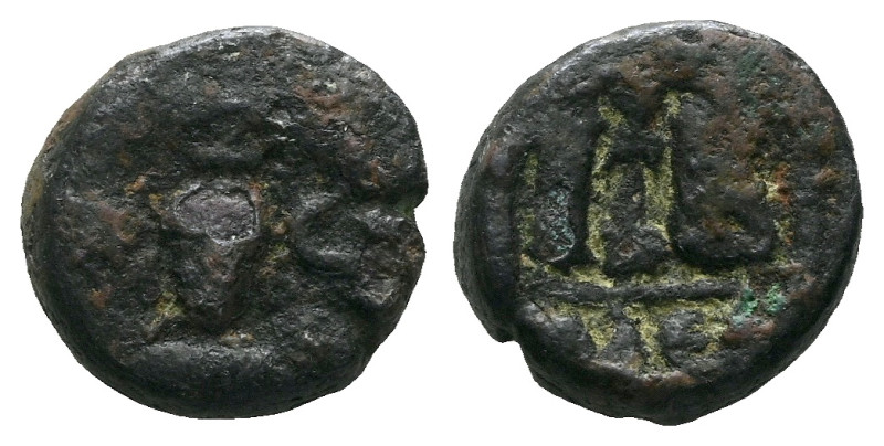 Heraclius, circa 610-641 12 Nummi Alexandria circa 613-628, Æ 17.00 mm., 6.24 g....