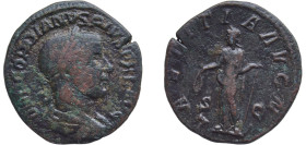 Rome Roman Empire 241 - 244 AE Sestertius - Gordian III (LAETITIA AVG N S C; Laetitia) Bronze Rome Mint 17.2g VF RIC IV.3 300A OCRE ric.4.gor_iii.300A