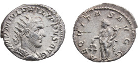 Rome Roman Empire 247 - 249 AR Antoninianus - Philippus I (AEQVITAS AVGG; Aequitas) Silver Rome Mint 3.24g AU RIC IV.3 57 OCRE ric.4.ph_i.57