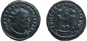 Rome Roman Empire 295 - 299 KB AE Fraction - Galerius (CONCORDIA MILITVM) Bronze Cyzicus Mint 2.44g AU RIC VI 19b OCRE ric.6.cyz.19b