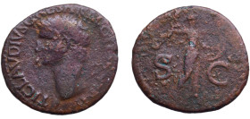 Rome Roman Empire 41 - 54 AE As - Claudius (S C; Minerva) Bronze Rome Mint 10.06g VF