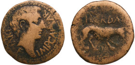 Rome Roman Empire Roman provinces, Tarraconensis 27 BC - 14 AD AE As - Augustus (MVN ILERDA, Ilerda) Copper Ilerda / Iltirta, Hispania Mint 6.92g VF R...