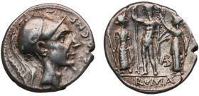Rome Roman Republic (ancient) 112 BC - 111 BC AR Denarius (Cornelia: Cornelius Blasio; CN•BLASIO•CNF / ROMA) Silver Rome Mint 4g XF RRC 296/1 CRR 561 ...