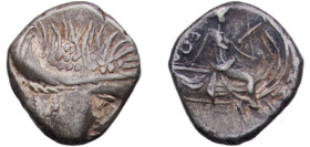 Greece (ancient) Histaia Euboia 300 BC - 100 BC Tetrobol Silver 1.56g VF BCD Euboia 387 SNG Copenhagen 531