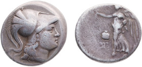 Greece (ancient) Side Pamphylia 205 BC - 100 BC AR Tetradrachm (Athena & Nike) Silver 16.43g VF Seyrig Sidé 19 SNG France 718 SNG von Aulock 4776