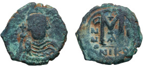 Byzantine states Byzantine Empire 586 - 602 NIKO A 40 Nummi - Mauricius Tiberius Copper Nicomedia Mint 11.24g VF BCV 512