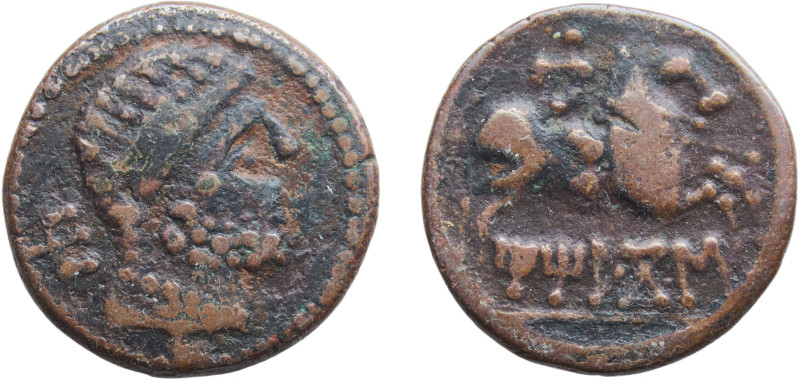Iberia (ancient) Titiakos gens Berones people 100 BC - 76 BC AE Unit Bronze 6.76...