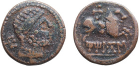 Iberia (ancient) Titiakos gens Berones people 100 BC - 76 BC AE Unit Bronze 6.76g VF ACIP 1897 CNH 11