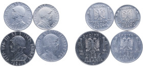 Albania Italian occupation 1939 - 1940 R Lek Set - Victor Emmanuel III (4 Lots) Acmonital Rome Mint UNC