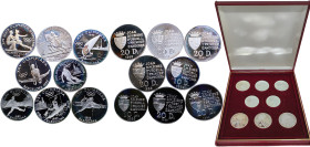 Andorra Principalty 1988 - 1989 Diners Set - Joan Martí i Alanis (Olympic Games, 8 Lots) Silver (.925) PF