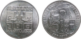 Austria Second Republic 1976 100 Schilling (Kärnten) Silver (.640) Vienna Mint (1632000) 23.63g BU KM 2931