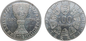 Austria Second Republic 1977 100 Schilling (Kremsmünster Monastery) Silver (.640) Vienna Mint (1865000) 23.77g BU KM 2934 Schön 129