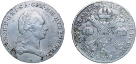 Belgium Austrian Netherlands Possession 1795 H 1 Kronenthaler - Franz II (Type II) Silver (.873) Günzburg Mint 29.22g XF Scratches KM 62