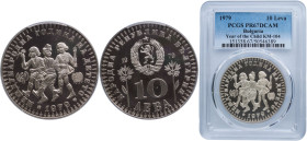 Bulgaria People's Republic 1979 10 Leva (International Year of the Child) Silver (.925) Sofia Mint (16906) 23.328g PCGS PR 67 KM 104
