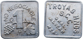 Argentina Federal Republic ND Token - Troyas Hnos Aluminium 2.15g UNC