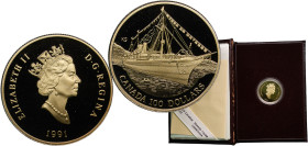 Canada Commonwealth 1991 100 Dollars - Elizabeth II (Empress of India) Gold (.583) Ottawa Mint (33966) 13.338g PF Ch RC-3116 KM 180