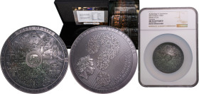 Cook Islands New Zealand Free Association 2019 20 Dollars - Elizabeth II (Wheel of Life) Silver (.999) (333) 93.3g NGC MS 70 KM 2748