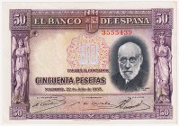 Guerra Civil-Zona Republicana, Banco de España

50 Pesetas. 22 julio 1935. Sin serie. ED.366. EBC-.